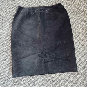 Danier Black Suede Pencil Skirt